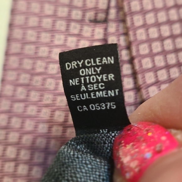 ⭐️KENNETH COLE AWEARNESS MENS SKINNY SILK TIE PINK CHECKERED PATTERN - Picture 9 of 9